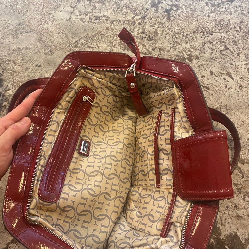 Red Guess Tote - Picture 2 of 3